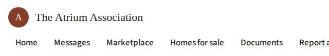 The menu bar with Home, Messages, Marketplace, Homes for sale, Documents and Report a problem.